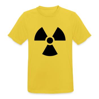 Radioaktiv Nuklear Gefahr - Männer T-Shirt atmungsaktiv - Sonnengelb - Vorne - AI Model Male 185 dark (185cm)