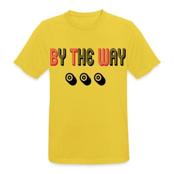 Au revoir - T-shirt respirant Homme - jaune soleil - Devant - AI Model Male 185 dark (185cm)