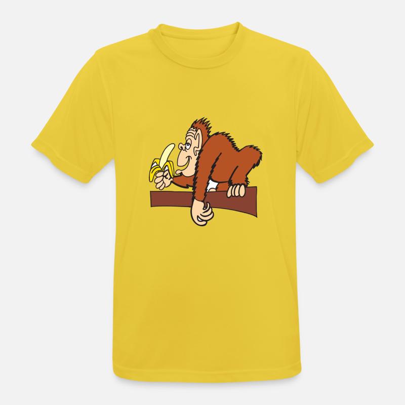 AFFE MIT BANANE! - Männer T-Shirt atmungsaktiv - Sonnengelb