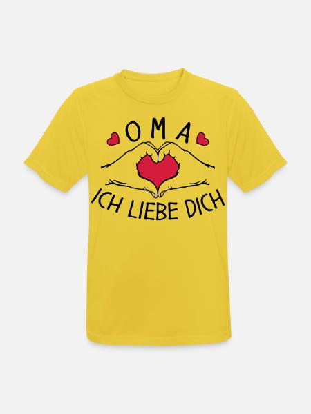 Oma ich liebe Dich - Männer T-Shirt atmungsaktiv - Sonnengelb