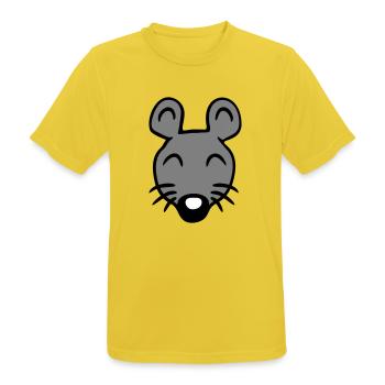 Mouse Mouse Cute Little Rat Rodent Friendly - Men's Breathable T-Shirt - sunshine - Front - AI Model Male 185 dark (185cm)
