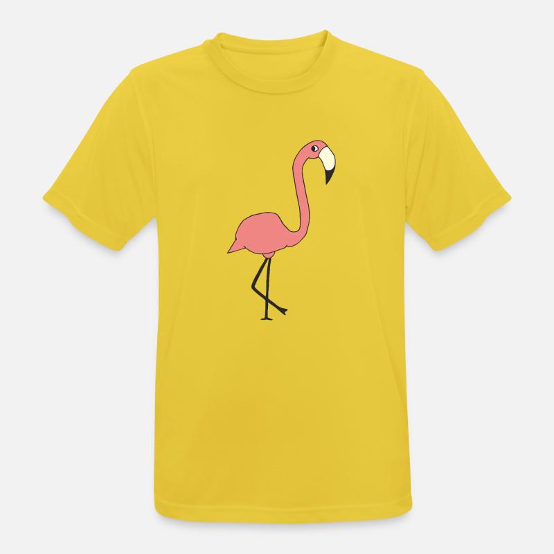 flamingo - Männer T-Shirt atmungsaktiv - Sonnengelb