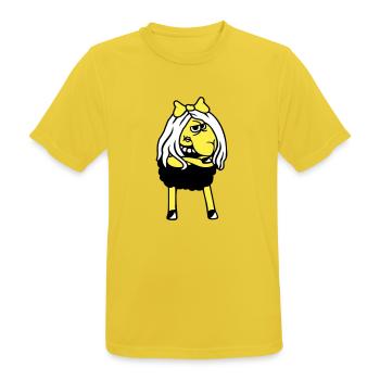 Schwarzes Schaf Mädchen Frau Goth Emo Girl Hübsch - Männer T-Shirt atmungsaktiv - Sonnengelb - Vorne - AI Model Male 185 dark (185cm)