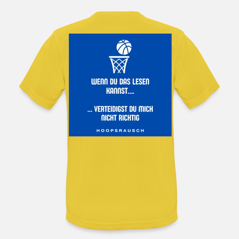 Lesen oder Verteidigen Spruch Hoopsrausch - Männer T-Shirt atmungsaktiv - Sonnengelb