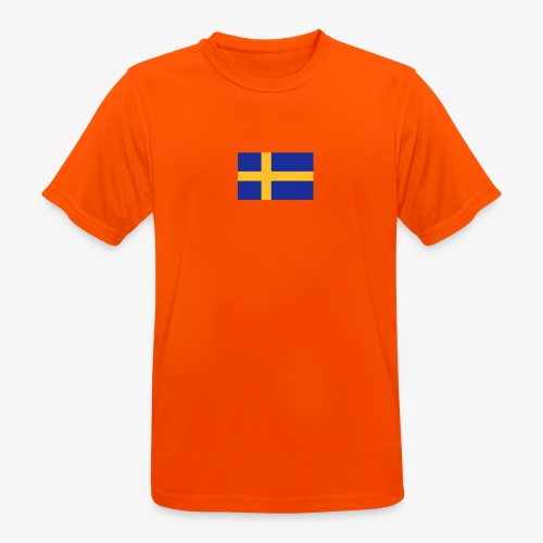 Svenska flaggan - Swedish Flag - Andningsaktiv T-shirt herr
