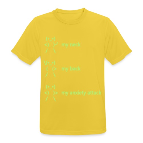 neck back anxiety attack - Men's Breathable T-Shirt