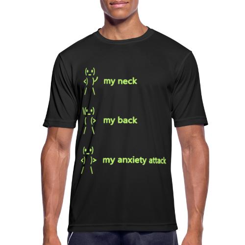 neck back anxiety attack - Men's Breathable T-Shirt