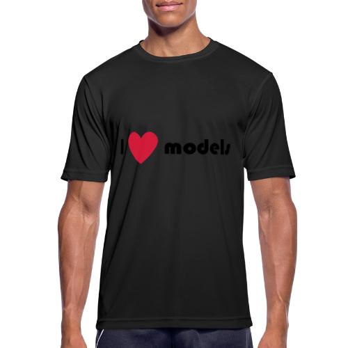 I love models - Mannen T-shirt ademend actief