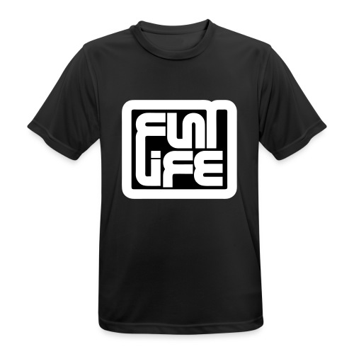 Flatlife Records Logo WHITE - Men's Breathable T-Shirt