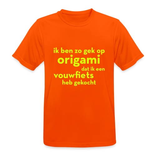 Origami - Vouwfiets - Mannen T-shirt ademend actief
