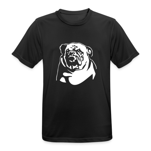 English Bulldog - negative - miesten tekninen t-paita