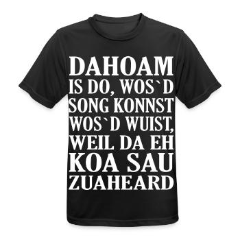 Dahoam is do... - Männer T-Shirt atmungsaktiv - Schwarz - Vorne - AI Model Male 178 light (178cm)