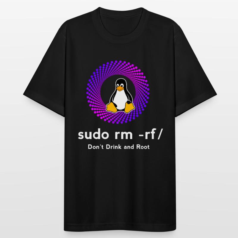 Computer Sys admin Pinguin Nerd pc sudo rm -rf cod Männer T-Shirt atmungsaktiv