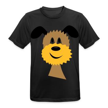Hund - Männer T-Shirt atmungsaktiv - Schwarz - Vorne - AI Model Male 178 light (178cm)