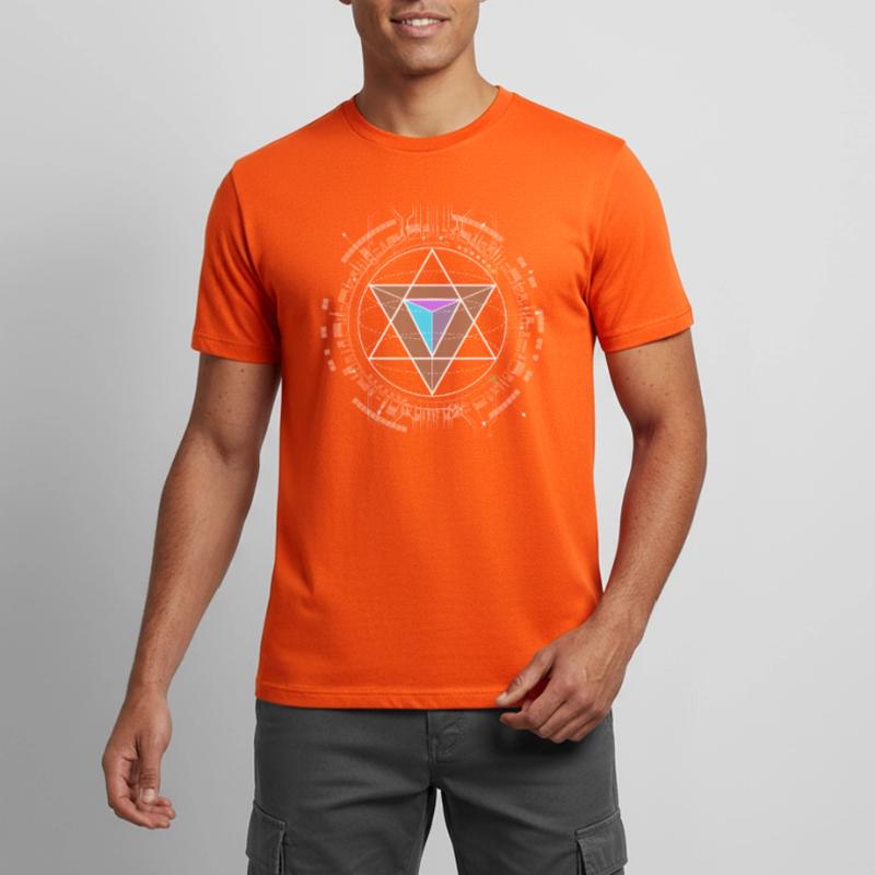 nerd CPU pyramide illuminati game wow hacker code Männer T-Shirt atmungsaktiv