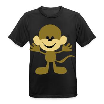 ape - Men's Breathable T-Shirt - black - Front - AI Model Male 178 light (178cm)