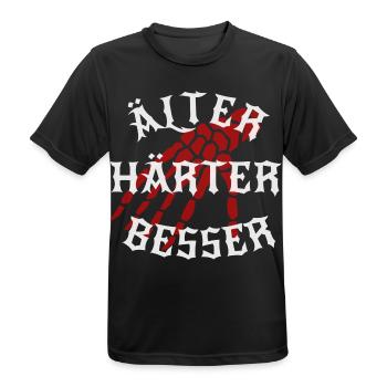 Älter, Härter, Besser - Männer T-Shirt atmungsaktiv - Schwarz - Vorne - AI Model Male 178 light (178cm)