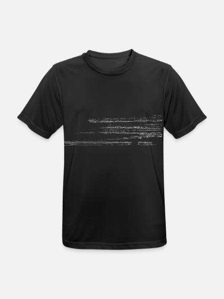 Abstract motif - line / white - Men's Breathable T-Shirt - black