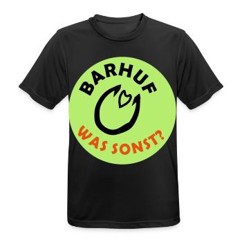 Barefoot Statement Hooves Horse - Men's Breathable T-Shirt - black - Front - AI Model Male 178 light (178cm)
