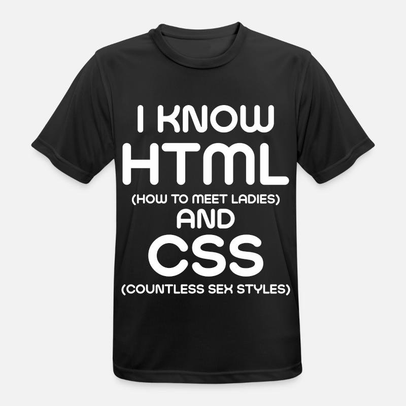 I Know HTML and CSS - Men's Breathable T-Shirt - black