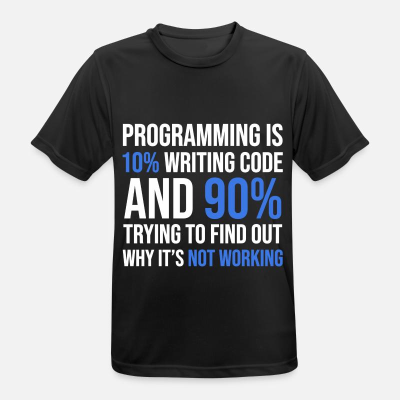 Code Debugging Humor T-Shirt Design - Männer T-Shirt atmungsaktiv - Schwarz