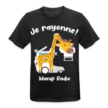 Je rayonne Manip radio Girafe Radiologie médicale - T-shirt respirant Homme - noir - Devant - AI Model Male 178 light (178cm)