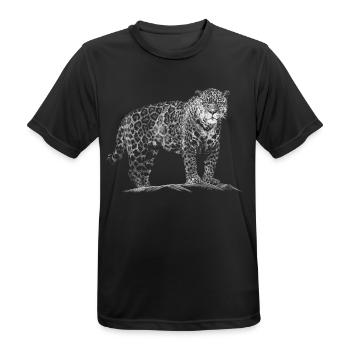 Leopard - Men's Breathable T-Shirt - black - Front - AI Model Male 178 light (178cm)