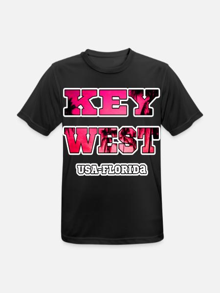 Key West Florida Palmen Urlaub souvenir Erinnerung - Männer T-Shirt atmungsaktiv - Schwarz