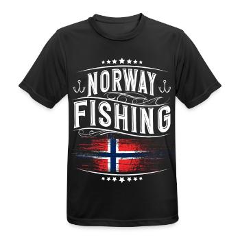 Norwegen Angeln Angler - Männer T-Shirt atmungsaktiv - Schwarz - Vorne - AI Model Male 178 light (178cm)