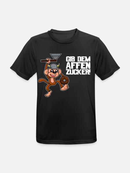 Gib dem Affen Zucker Spruch - Männer T-Shirt atmungsaktiv - Schwarz