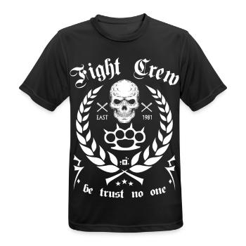 Combat team - Men's Breathable T-Shirt - black - Front - AI Model Male 178 light (178cm)