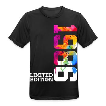 40E ANNIVERSAIRE ÉDITION LIMITÉE 1986 - T-shirt respirant Homme - noir - Devant - AI Model Male 178 light (178cm)