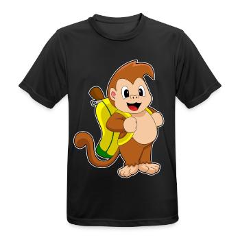 Monkey Banana - Men's Breathable T-Shirt - black - Front - AI Model Male 178 light (178cm)