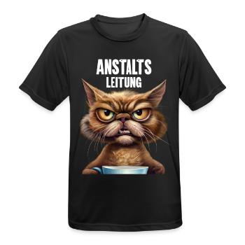 Anstaltsleitung - Männer T-Shirt atmungsaktiv - Schwarz - Vorne - AI Model Male 178 light (178cm)