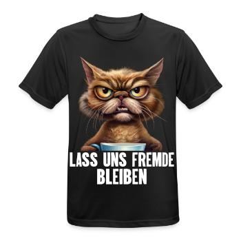 Lass Uns Fremde Bleiben - Männer T-Shirt atmungsaktiv - Schwarz - Vorne - AI Model Male 178 light (178cm)