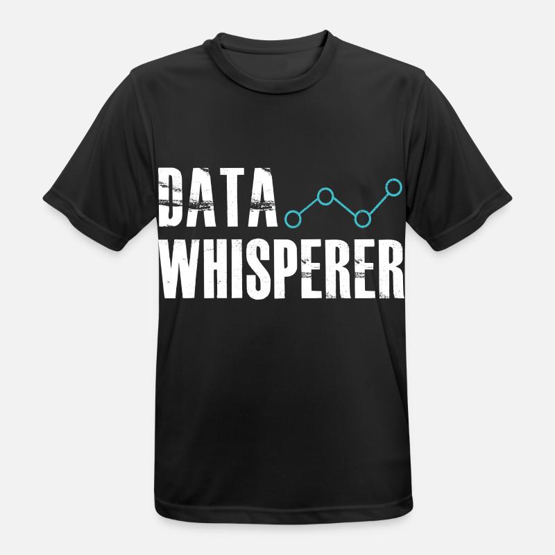 Data Whisperer Science Analyst Software Engineer - Männer T-Shirt atmungsaktiv - Schwarz