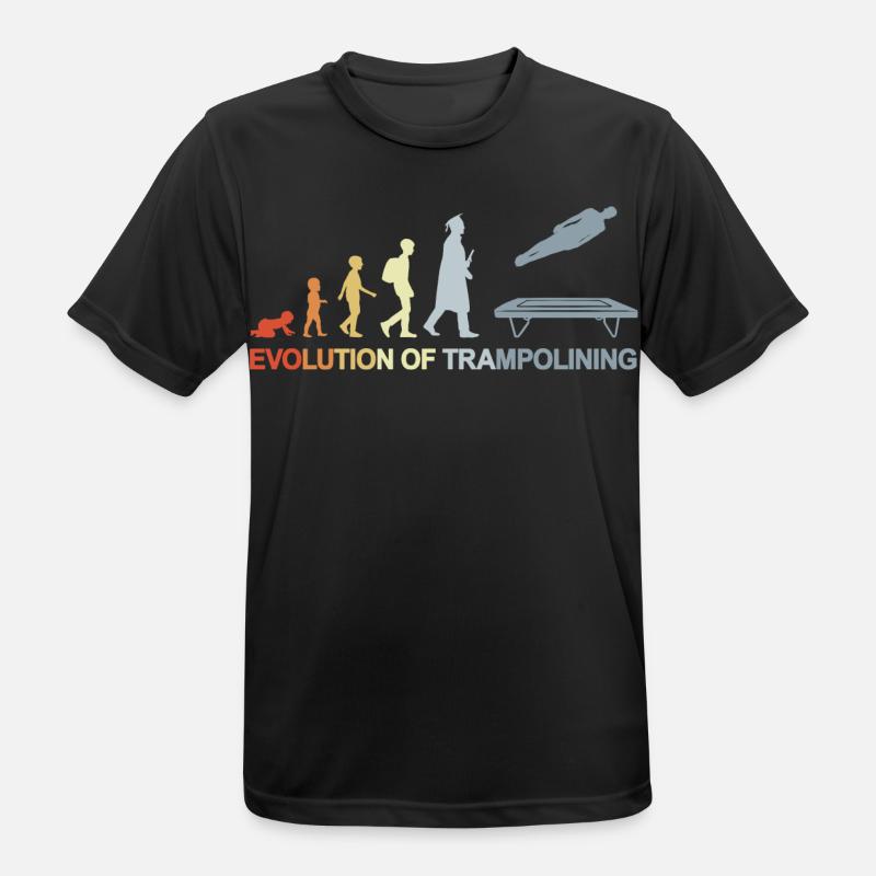 Vintage Trampolinspringer Evolution - Männer T-Shirt atmungsaktiv - Schwarz