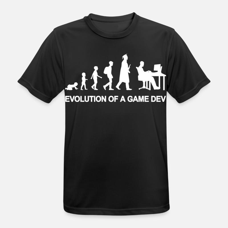 Game Developer Evolution - Männer T-Shirt atmungsaktiv - Schwarz
