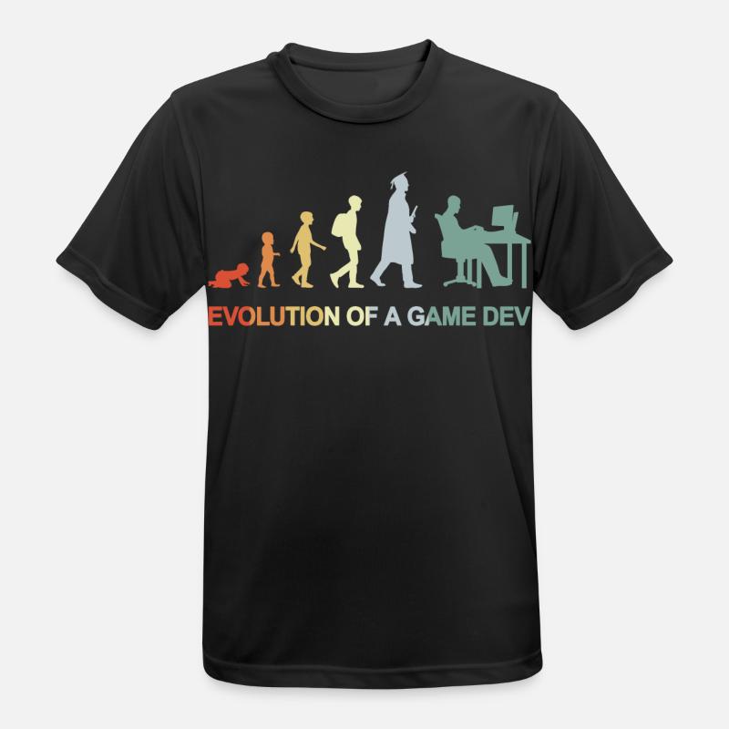 Game Dev Evolution - Men's Breathable T-Shirt - black