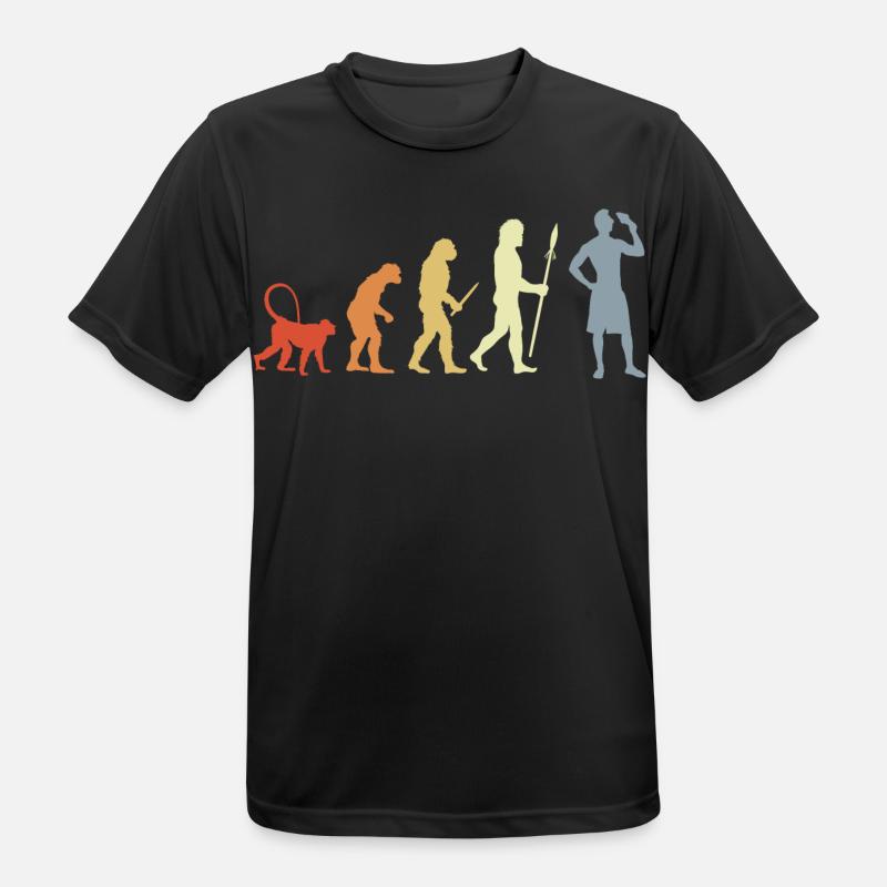 Evolution Eiscreme Liebhaber - Männer T-Shirt atmungsaktiv - Schwarz