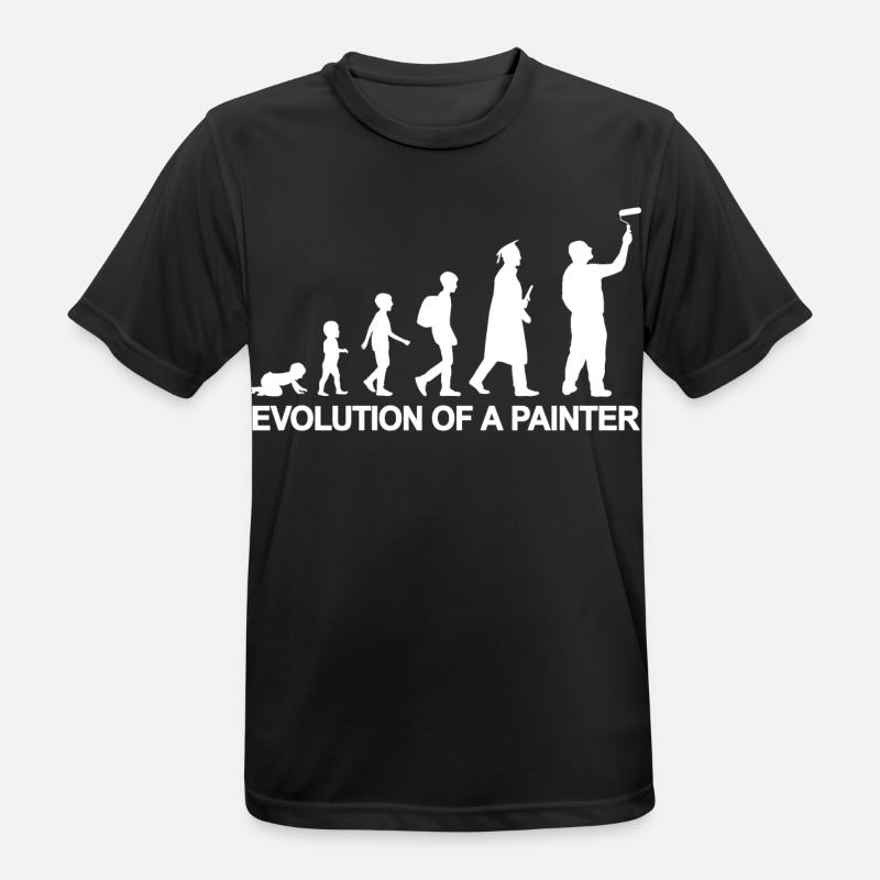 Development from child to painter - Men's Breathable T-Shirt - black
