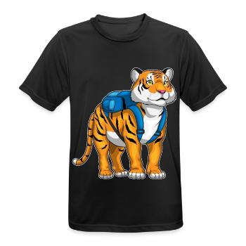 École de sac à dos Tiger Student - T-shirt respirant Homme - noir - Devant - AI Model Male 178 light (178cm)