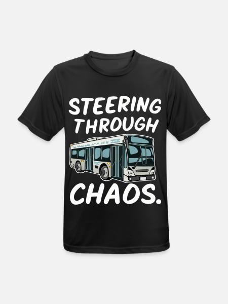 Busfahrer Chaos Citybus Humor - Männer T-Shirt atmungsaktiv - Schwarz