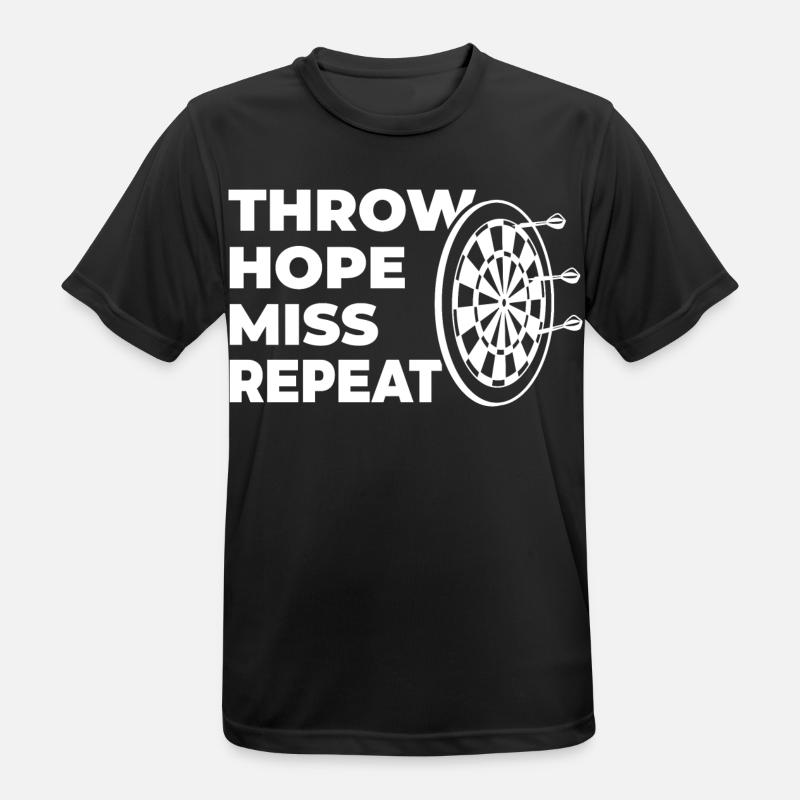 throwing, hoping, missing, repeating - Men's Breathable T-Shirt - black