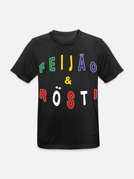 Schweiz Brasilien Rösti Feijao Geschenk lustig - Männer T-Shirt atmungsaktiv - Schwarz
