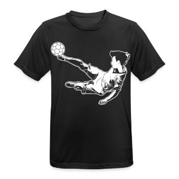 Footballer Boy - Men's Breathable T-Shirt - black - Front - AI Model Male 178 light (178cm)