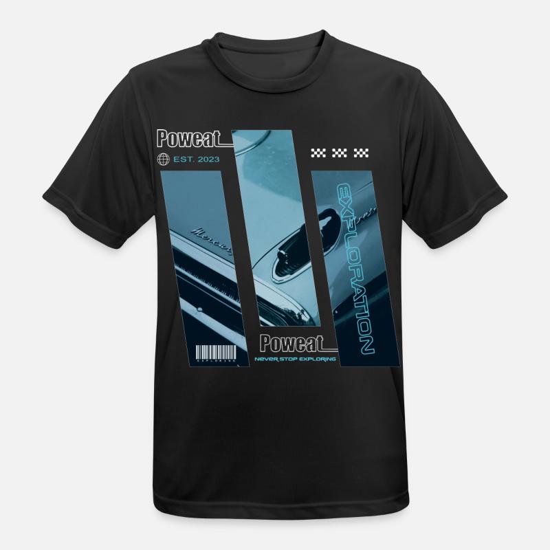Never Stop Exploring - Men's Breathable T-Shirt - black