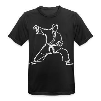 Judoka Sketch - Men's Breathable T-Shirt - black - Front - AI Model Male 178 light (178cm)