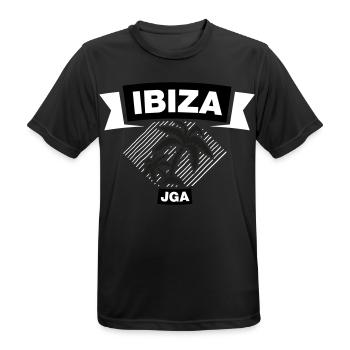 Equipe d’enterrement de vie de garçon IBIZA 3C - T-shirt respirant Homme - noir - Devant - AI Model Male 178 light (178cm)