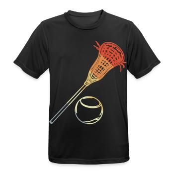 Lacrosse Vintage Look - Männer T-Shirt atmungsaktiv - Schwarz - Vorne - AI Model Male 178 light (178cm)